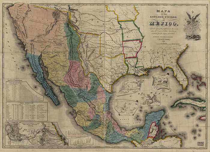 “Mapa de los Estados Unidos de Méjico.” 9th ed. By John Disturnell	1847